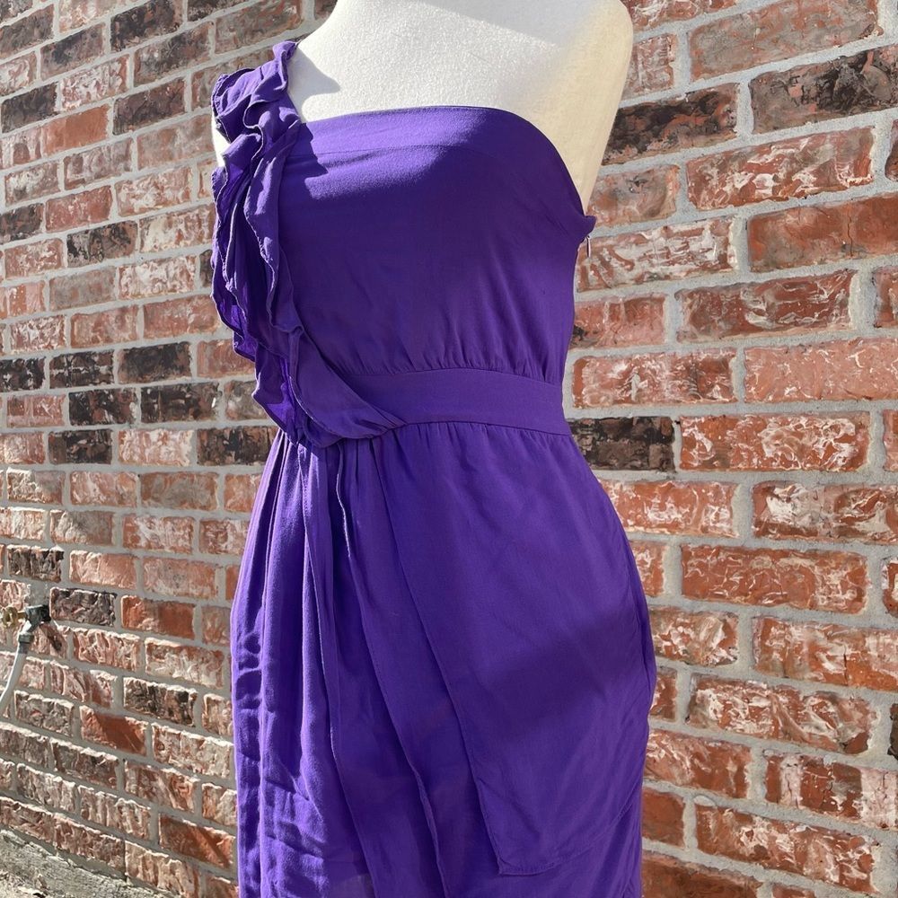 💜 BCBGeneration one shoulder cocktail dress / 2 / Excellent condition - Picture 7 of 16